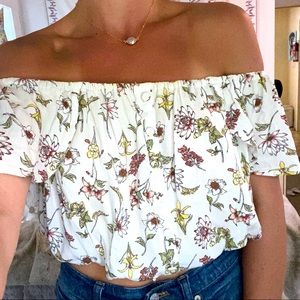 Floral off the shoulder top
